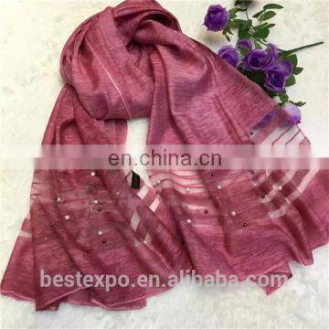 wholesale new beautiful pearl scarf china factory fashion woman shawl