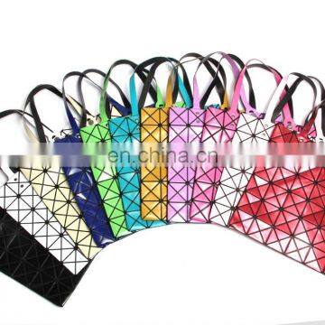 Laser Tote Bag Lady Geometry Plain Split Joint Shoulder Bags Women Sequins Handags photo-6