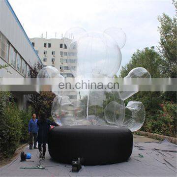 New Design Cartoon Christmas Transparent/clear Bear Inflatable Can Add Ledlight&decoration photo-2