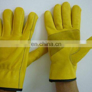 2000 cow split leather gloves/cow crust leather /Cowhide suede Leather Gloves 707 working gloves Ri-WG-49-A