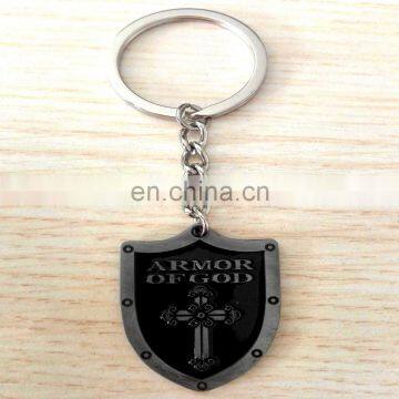 Metal anqitue corss church keychain