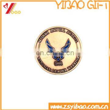 high quality 3D soft enamel coins / custom bronze coins