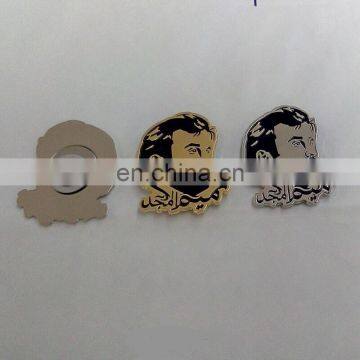 customized free mould Qatar national day gifts person head logo lapel pins