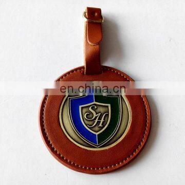 Leather personalized luggage or bag tag for membership