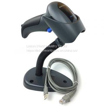 Datalogic QD2430 QuickScan Handheld Omnidirectional Barcode Scanner/imager(1-D, 2-D and PDF417) with USB Cable and Stand, Black