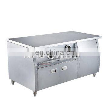 1.5 Meter Center Island Working Table Milk Tea Shop Stainless Steel Station Operating Table Hamburg Shop