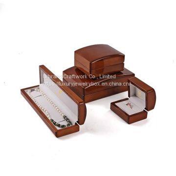 High Glossy printed costom wooden jewelry packaging jewelry box