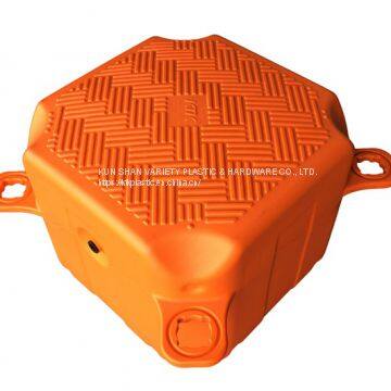 Float-orange Dock Cubes     blow molding products supplier      Floating Dock manufacturers