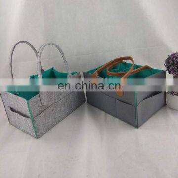 Felt Baby Diaper Caddy Bag Nursery Storage Bag Bin and Car Organizer for Diaper photo-7