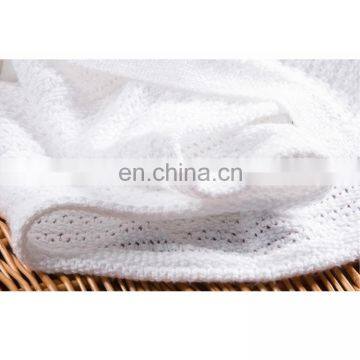 Wholesale Newest Plain Baby Cotton Receiving Blankets Cellular Knitted Soft Baby Blanket for Kids photo-2