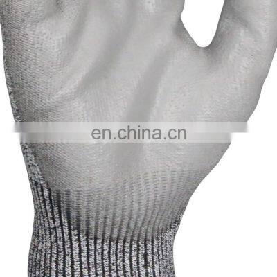Premium Defense Anti Cut HPPE PU Coated Cut Resistant Gloves Level 5 photo-4