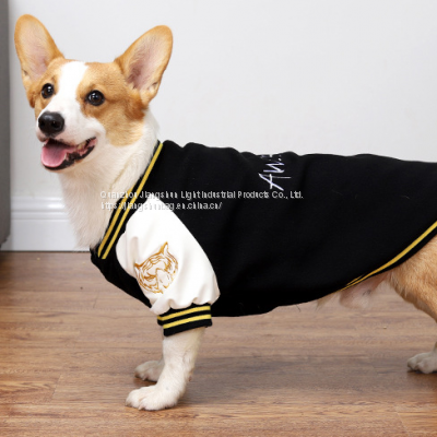 Winter And Autumn Animal Clothing for Small and Medium-sized Dogs Baseball Corgi Pet Clothes Sports Warm Cloth photo-2
