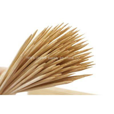 Sturdy Bamboo Skewer Sticks BBQ Fruit Shish Kebab Natural Wood 25cm Sticks Barbecue Stick