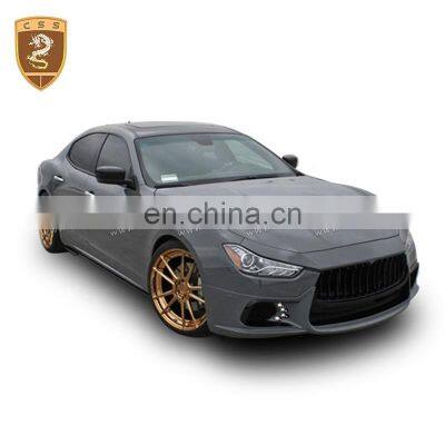 WD Style Fiberglass Material Side Skirts Front Bumper Lip Rear Diffuser Wing Spoiler Suitable For Maserati Ghibli Body Kits