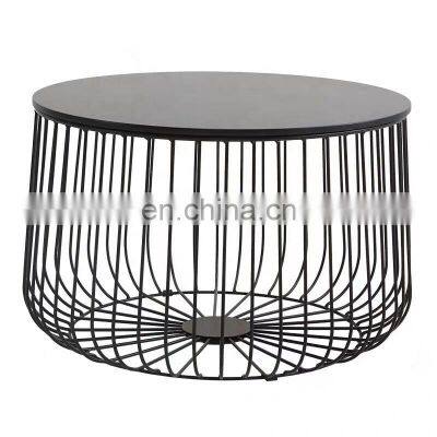 Modern metal restaurant living room coffee table Luxury Marble Top And Metal Round Coffee Table