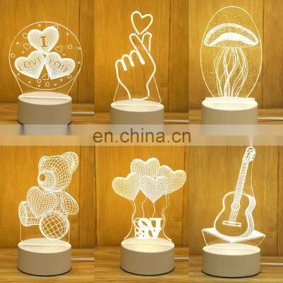 Nightlight creative gifts custom 3D LOGO welfare opening event advertising holiday gifts  Nightlight