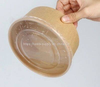 paper bowl with clear lid food container salad bowl disposable storage containers
