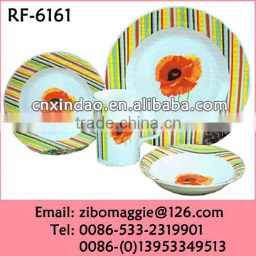 Hot Sale Round Shape Good Quality Promotional Porcelain Children's Dinner Set for Tableware