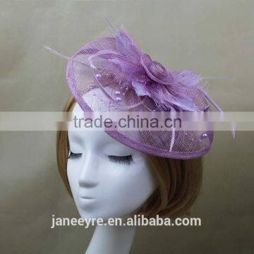 Wholesale Beatiful Sinamay Fabric Hair Fascinator Hat Accessories