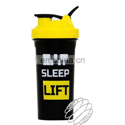 Fitness pink leak proof glitter mini plastic spice customized logo gym protein shaker bottle bpa free 500ml