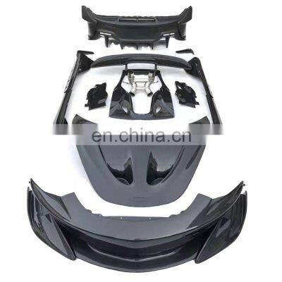 Runde Car Modification Carbon Fiber Front Bumper Side Skirts Hood For McLaren 540C 570S Modify 600LT Style Body Kit