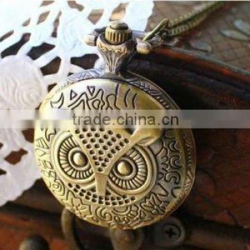 owl pocket watch, alloy, owl design