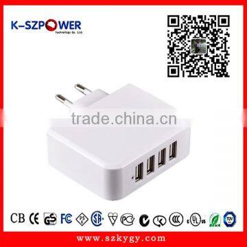 2016 G-series25W K- 0549004 port desktop usb switch power supply for iPhone 6 plus, iPad, Samsung with UL FCC CE certificates