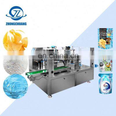 Sausage Packaging Rice Food Machinery Sugar Turkey Corn Stand Up Pouch Filling And Packing Machine