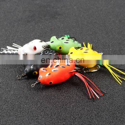 JOHNCOO Soft Frog Lure Wholesale 3cm 5g Frog Baits With Spinner Top Water Fishing Lure photo-4