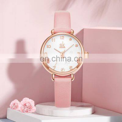 SHENGKE Pink Cute Girls Wristwatch K9025 Clear Arabic Number Dial Watches Ultra Band Kids Watch Chinese Factory Watch photo-2