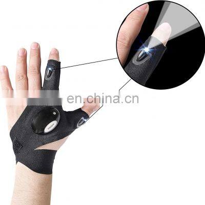 Battery Powered Magic Fastening Strap Handsfree Working LED Flashlight Gloves For Christmas Gift photo-2