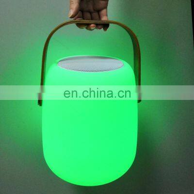 New model PE plastic speaker wireless waterproof colorful led speaker Tws Super Mini Multifunction ice bucket led light speaker