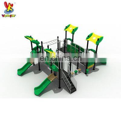 Amusement Theme Park Rides Children Playhouse Games Toy Outdoor Playground Plastic Slide Playsets Equipment for Kids