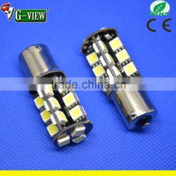 High brightness 1157 socket 12v 27smd 5050 led 1156 led car lamp canbus with 24 months warranty