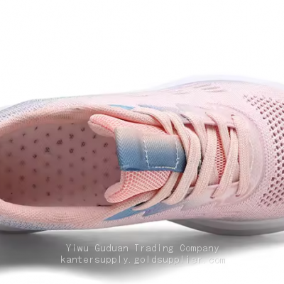 Design Trendy Women's Sneakers Fly Woven Breathable Sport Shoes Oem Custom Running Shoes For Men Women Couple photo-3