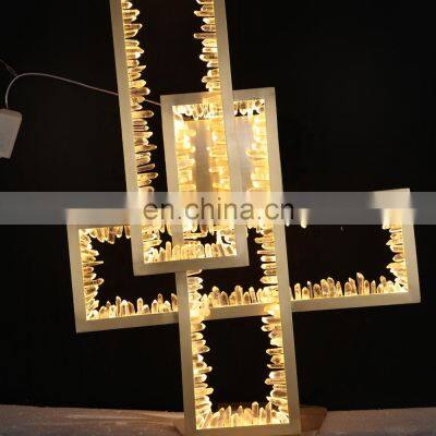 Led Modern Luxury Indoor Crystal Wall Lamp Sconces Bathroom Hotel Wall Sconce