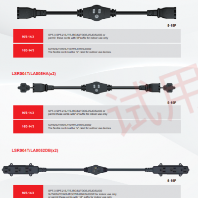 General-Use Extension Cord Set With In-Line Outlets photo-2
