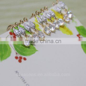 Fashion Jewelry TearDrop Earring Alloy Earring Zircon Earring