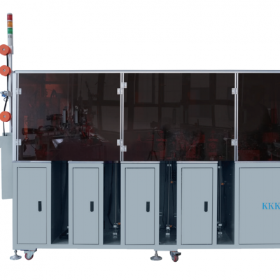 Full-auto electric nylon gapping,teeth welding,film sealing,hole punch,pin box intelligent 5 in 1 machine(With AI visual quality inspection system)