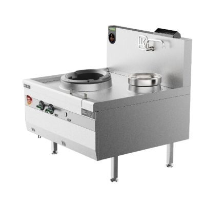 Энергосберегающее коммерческое оборудование для ресторанов. Стиль Green Cloud. Одна сковорода и один нагреватель с системой безопасности