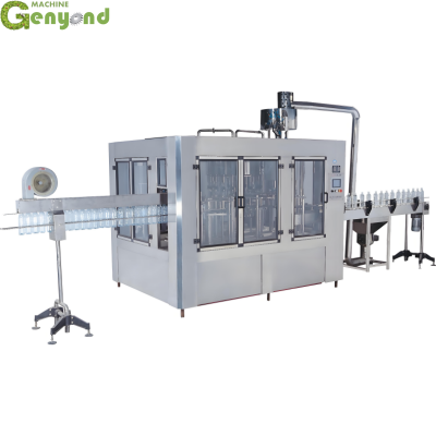 Full Automatic Plastic Pet Bottle Beverage Liquid Drinking Mineral Pure Water Washing Filling Bottling Packing Machine