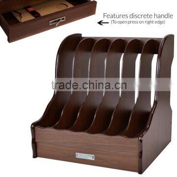 Wooden file case wooden bookcase wooden organizer