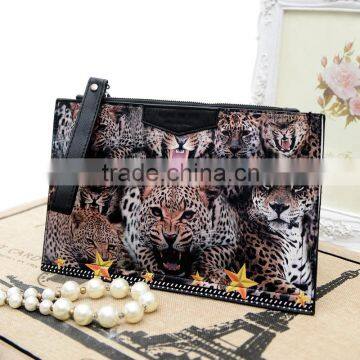 Animal tiger printing shoulder bag hand bags woman china wholesale