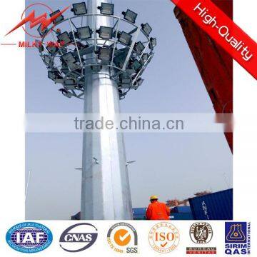 25m high mast lighting poles with lifting system