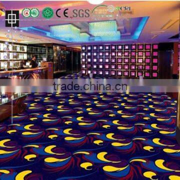 KTV Design Red Color Carpet Wilton Machine Made Carpet