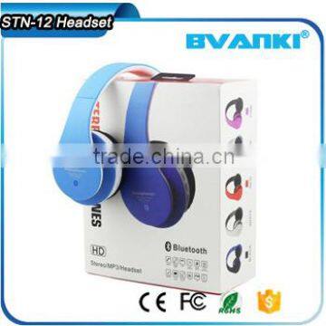 New Products 2016 STN-12 HIFI Noise Isolating Headband Headphones Wireless Bluetooth Headset With fm and tf Card Supplier's Choice photo-3