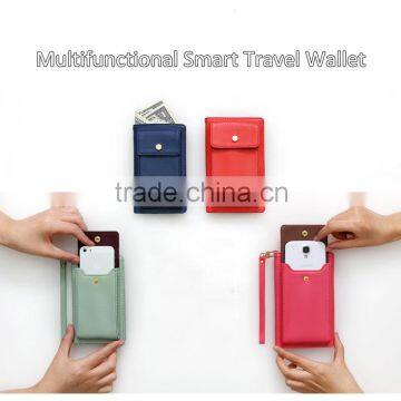 Latest style multifunctional travel passport phone wallet with wrist strap / smart wallet