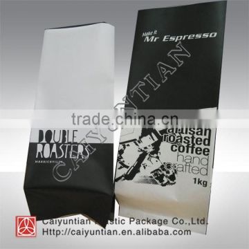 Tin Tie coffee bags with window eight-side sealing moistureproof vacuum bags