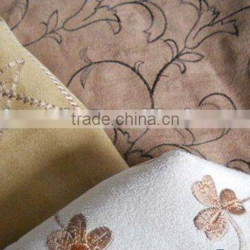 polyester embroider/brushed suede fabric/mattress fabric