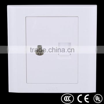 China suppliers wall mounted TV socket, telephone socket,satellite socket